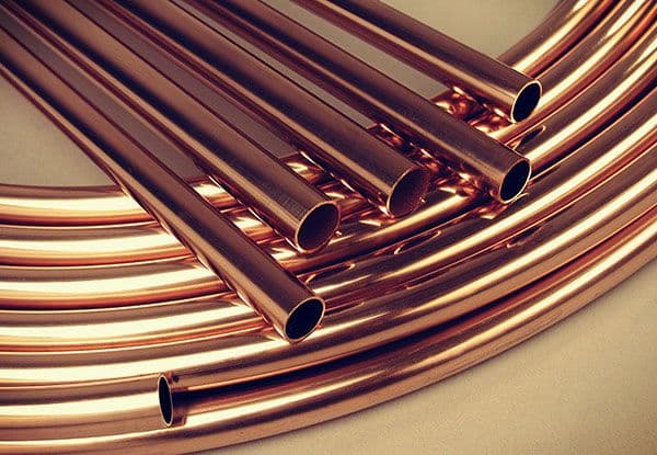 Copper tubes, OD 6 mm to 100 mm, for HVAC and heat exchangers