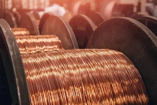 Copper wire coils for winding, conductor and cable applications